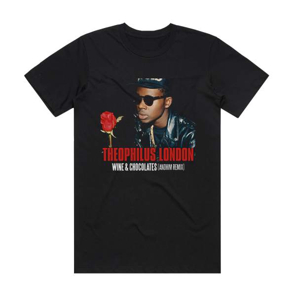 Theophilus London Wine Chocolates Andhim Remix Album Cover T-Shirt Black