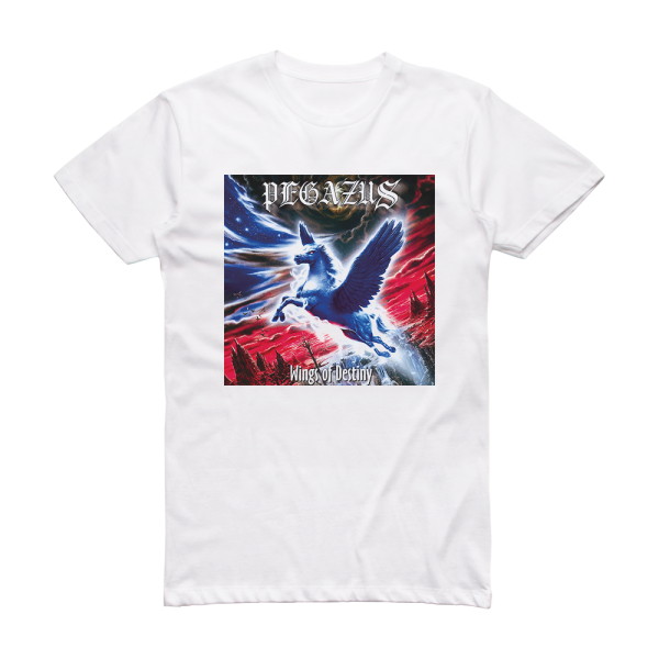 Pegazus Wings Of Destiny Album Cover T-Shirt White