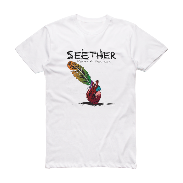 Seether Words As Weapons Album Cover T-Shirt White