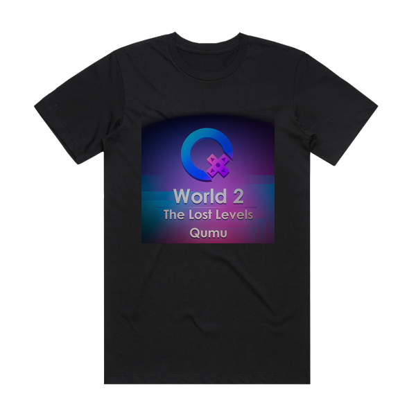 Qumu World 2 The Lost Levels Album Cover T-Shirt Black