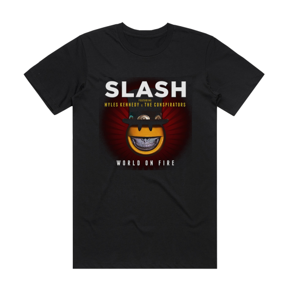 Slash World On Fire 2 Album Cover T-Shirt Black