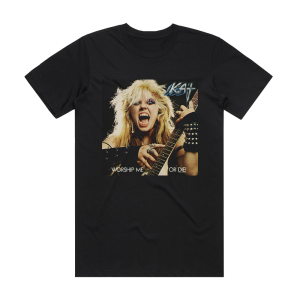 The Great Kat Worship Me Or Die Album Cover T-Shirt Black