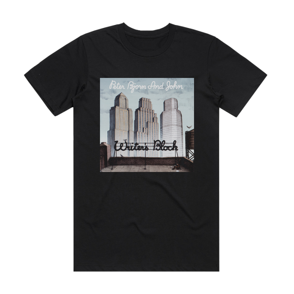 Peter Bjorn and John Writers Block Album Cover T-Shirt Black