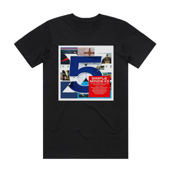 Simple Minds X5 Album Cover T-Shirt Black