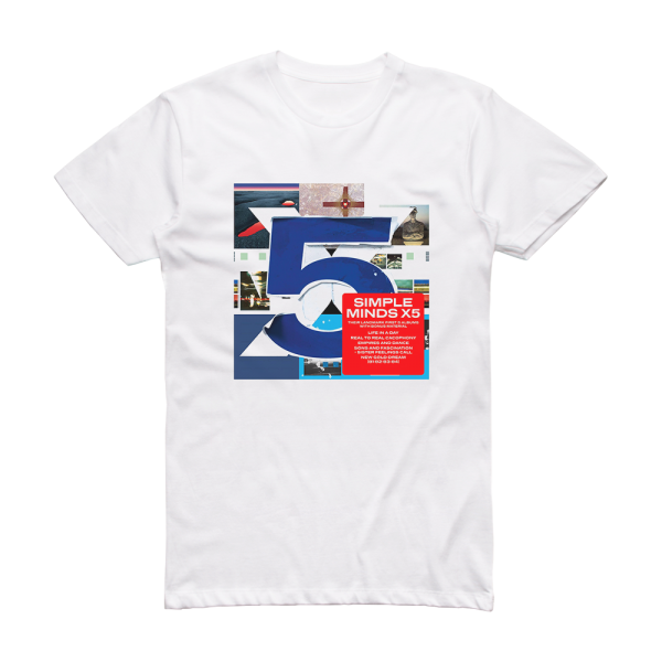Simple Minds X5 Album Cover T-Shirt White