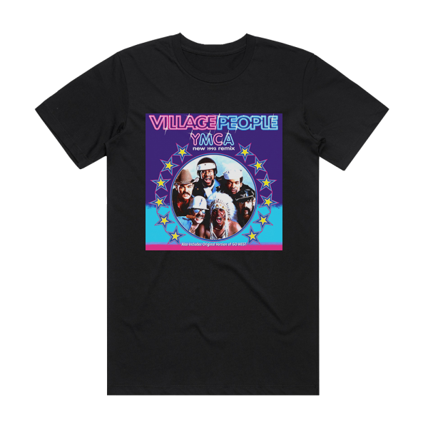 Village People Ymca Album Cover T-Shirt Black
